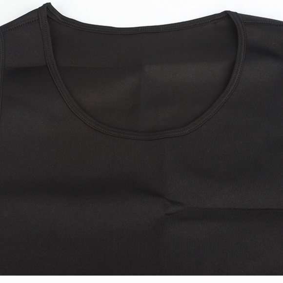 Men's Body Shaper Vest in Black Reversible - Picture 4 of 6